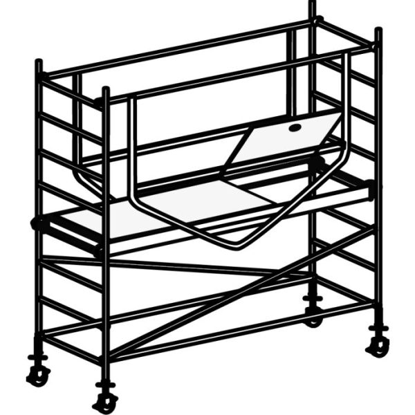 Hymer 707005 ADVANCED SAFE-T rolsteiger met uitzetpoten – Module 1 + 2 - Afbeelding 2